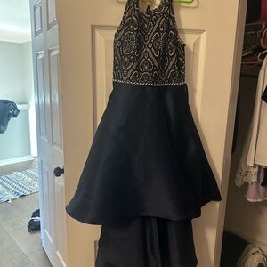 Elegant Navy Blue Kids Dress